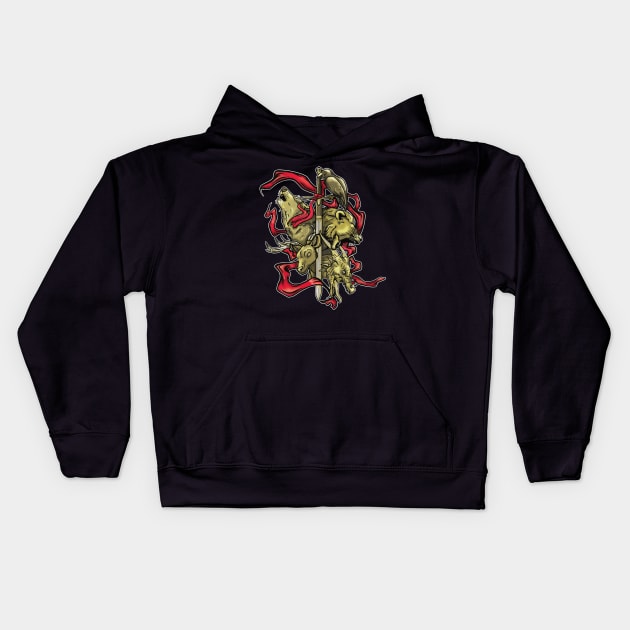 Heir To The Throne Gold Kids Hoodie by Beanzomatic